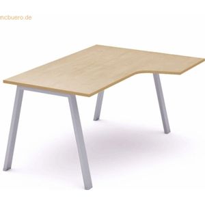 Rocada Schreibtisch Blanca L-Form rechts BxTxH 160x120x73cm Gestell gr