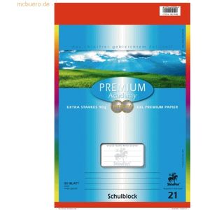 2 x Staufen Schulblock Premium A4 50 Blatt liniert