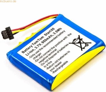 k.A. Akku für Tomtom AHA11111003 Li-Ion 3,7 Volt 900 mAh schwarz
