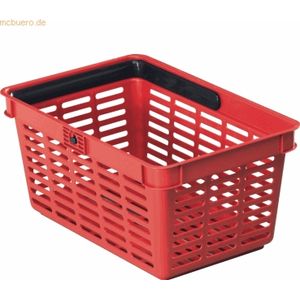 6 x Durable Einkaufskorb 19l rot