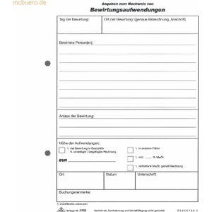RNK Bewirtungsspesenblock A5 50 Blatt