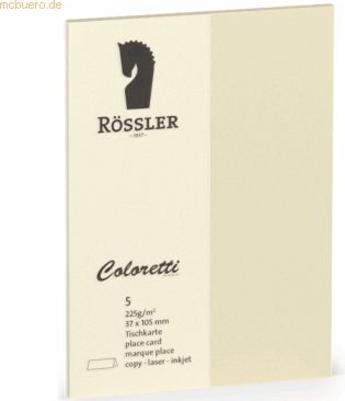 Rössler Tischkarte Coloretti A7 VE=5 Stück creme