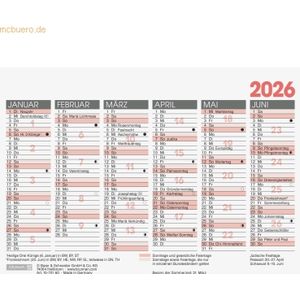 Brunnen Tafelkalender A6quer 2026