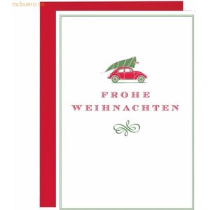 6 x Rössler Weihnachtskarte MP B6 hoch Oldtimer
