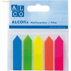 Alco Haftmarker Pfeil 12x50mm VE=125 Blatt 5 Farben