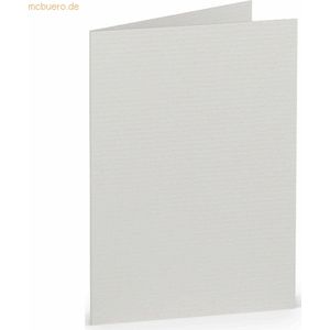 10 x Paperado Doppelkarte A7 hoch VE=5 Stück Eisgrau
