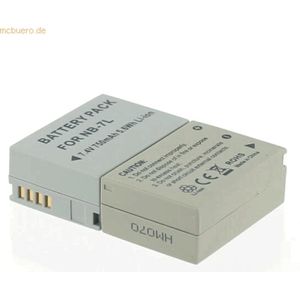 k.A. Akku für Canon PowerShot G12 Li-Ion 7,4 Volt 750 mAh grau