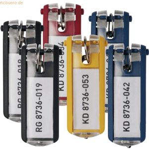 Durable Schlüsselanhänger Key Clip farbig sortiert VE=6 Stück