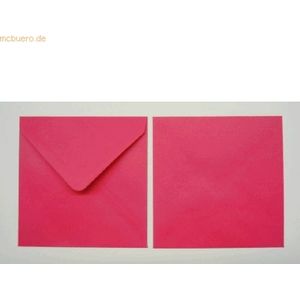 Blanke Briefumschläge 155x155mm 100g/qm gummiert VE=100 Stück pink