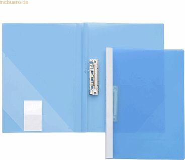 Foldersys Klemmhebelmappe A4 PP blau transluzent