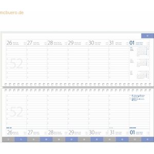 Güss Schreibtischquerkalender 1 Woche auf 2 Seiten Kalendarium 2026
