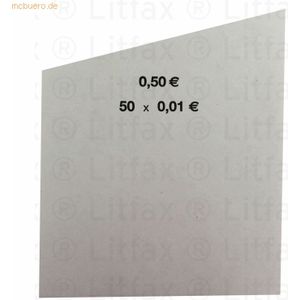 Litfax Handrollpapier 50x0,01 € weiß VE=1000 Stück