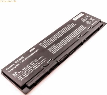 k.A. Akku für Dell 0W57CV Li-Pol 7,4 Volt 6000 mAh schwarz