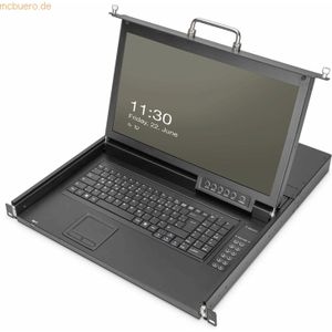 Assmann DIGITUS 17- HD LCD KVM Konsole, 8-Port VGA, DE Tastatur, HD
