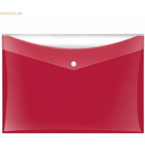 6 x Veloflex Sammeltaschen A4 rot mit zusätzlicher Tasche