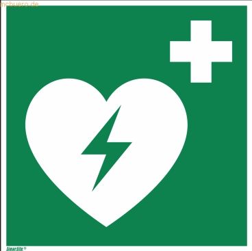 Soennecken Hinweisschild Defibrilator ISO 7010 200x200mm PVC