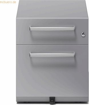 Bisley Rollcontainer Note Griff 1 Schublade 1 HR-Schublade silber