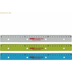 Kum Lineal L03 Ruler File zum Abheften 30cm farbig sortiert
