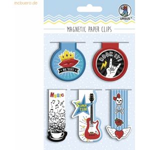 5 x Ludwig Bähr Magnetic Paper Clips 'Rockstar'