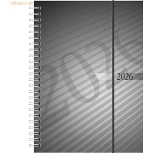 2 x Rido Buchkalender futura 2 A5 1 Woche/2 Seiten PP anthrazit Kalend