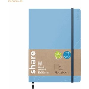 share Journal Y-07-11-02 A5 dotted hellblau