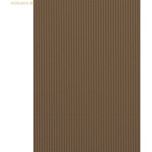 10 x Heyda Bastellwellkarton 300g/qm 50x70cm E-Welle mittelbraun