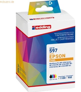Edding Druckerpatrone ersetzt Epson T34XL Multipack