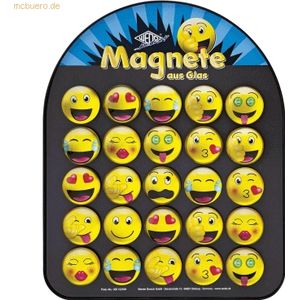 25 x Wedo Magnete Glas 35mm farbig sortiert