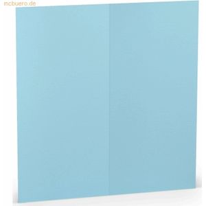 100 x Paperado Doppelkarte DL hoch Aqua