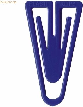 Laurel Büroklammern Plastiklips 35mm VE=100 Stück blau