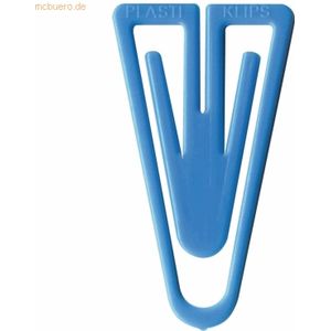 Laurel Büroklammern Plastiklips 35mm VE=100 Stück hellblau