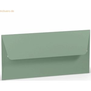 50 x Paperado Briefumschlag Haftklebung DL Seidenfutter Eucalyptus