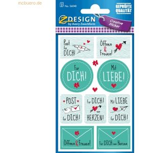 10 x Z-Design Sticker Papier Post 2 Bogen