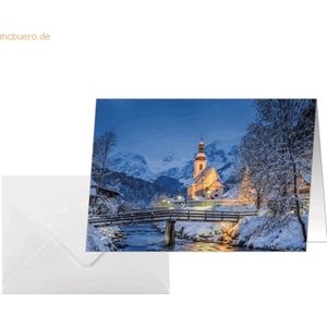 Sigel Weihnachtskarte A6(A5) 250g 25+25 Stück Bavarian Christmas