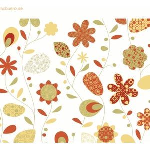 5 x Ludwig Bähr Transparentpapier Rolle 115g/qm 50x61cm Landhausblumen