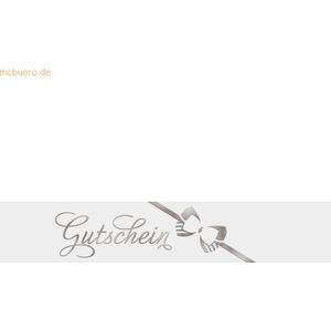 5 x Ludwig Bähr Banderole weiß/silber Motiv 04 Gutschein VE=5 Stück