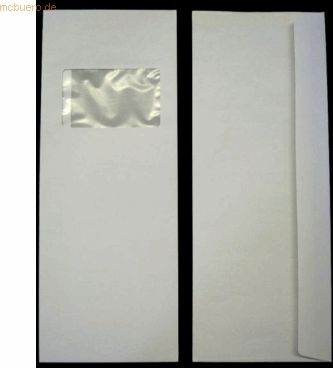 Blanke Briefumschläge 125x324mm 120g/qm gummiert Sonderfenster VE=1000