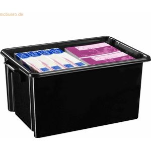 5 x CEP Stapelbox Jumbo 48,5l schwarz