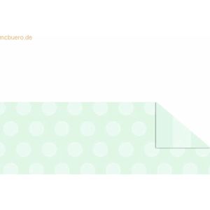10 x Ludwig Bähr Fotokarton Polka Dots&Stripes 300g/qm 49,5x68cm mint