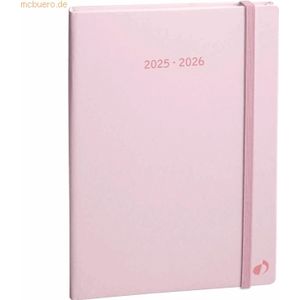 Quo Vadis Buchkalender Plan Note 15 15x21cm Pastell Rosa 2026