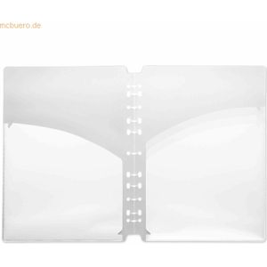 10 x Foldersys Angebotsmappe A4 PP mit Schlitzstanzung vollfarbig weiß