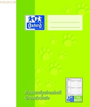 Oxford Hausaufgabenheft Grundschule A5 24 Blatt 90 g/qm Optik Paper