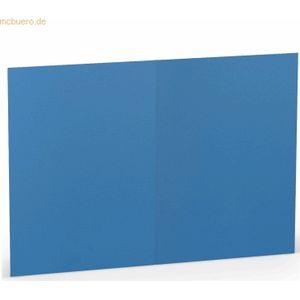 10 x Paperado Doppelkarte A6 hoch VE=5 Stück Stahlblau
