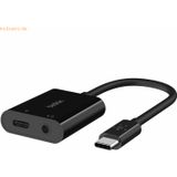 Belkin Belkin RockStar 3,5mm-Klinken-Audio- und USB-C-Ladeadapter blk