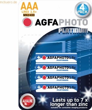 AgfaPhoto Batterie 110802572 LR03 Micro AAA 1.5V 4 Stück