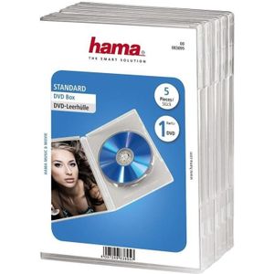 Hama DVD doosje standaard 5-pack - TV accessoire Transparant