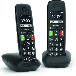 Gigaset E290 Duo - Huistelefoon Zwart