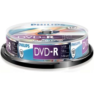 Philips DVD-R 4.7GB 16x 10 stuks (Spindel) 9865330031 - DVD Recorder