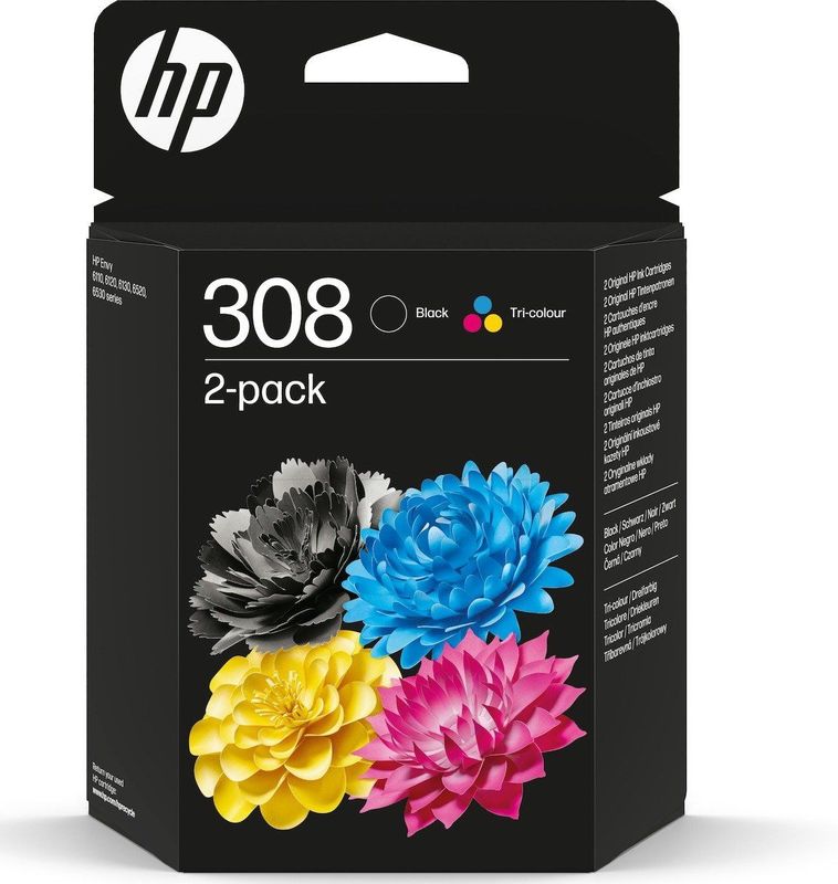 HP - 308 - Cartridges Combo Pack - Multi-color - Inkt