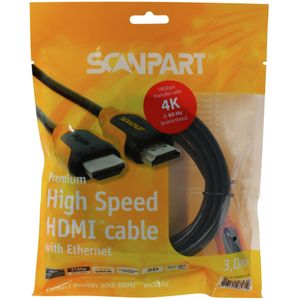 Scanpart Premium High Speed HDMI kabel met Ethernet 3.0m 4K60Hz 18Gbps - HDMI kabel